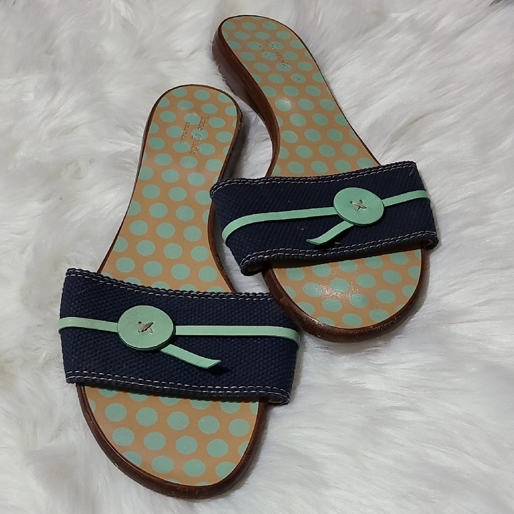 Kate Spade-Stylish Navy and Mint Women's Sandals-8